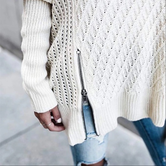 Knit Pattern Oversized Sweater - Picture 4 of 8